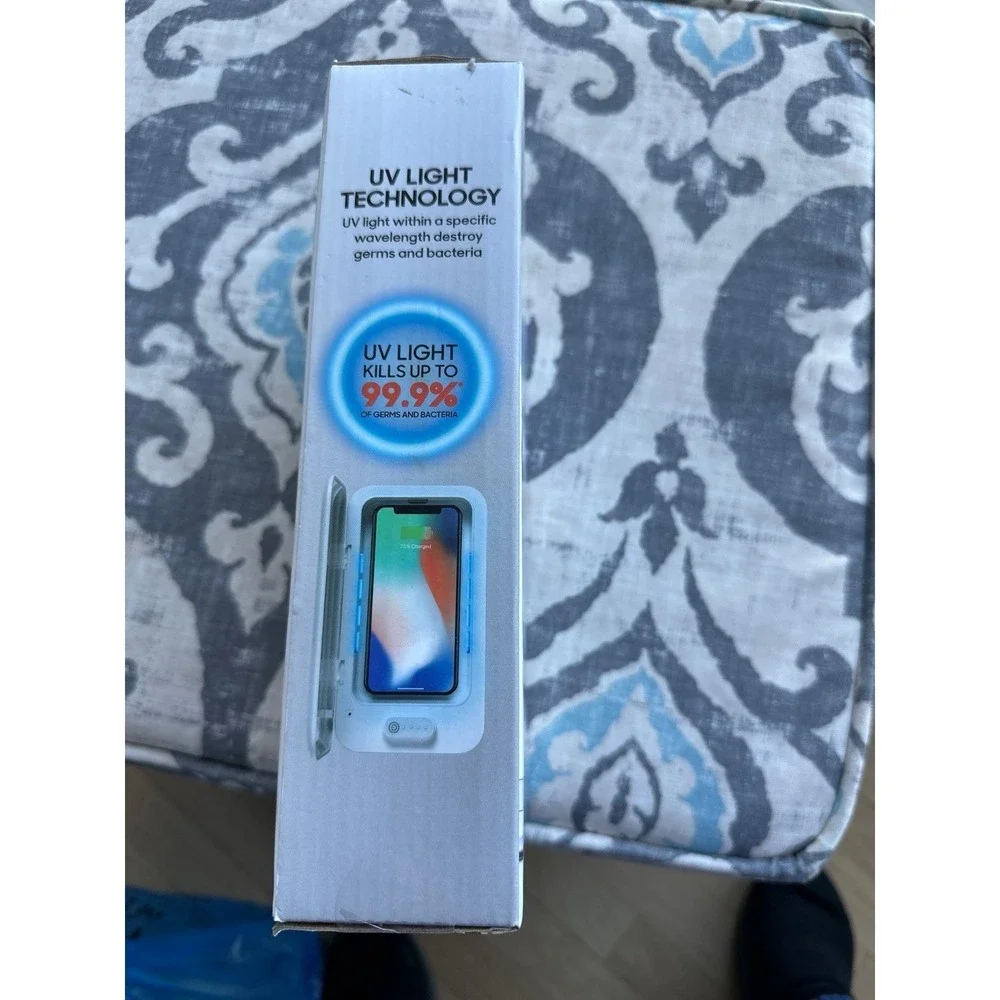 Sharper Image UV-ZONE Phone Sanitizer in box